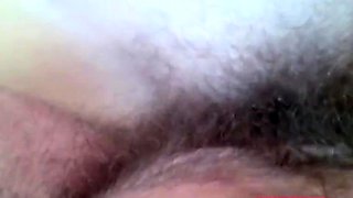 Hairy Amateur Squirter Covered in Cum