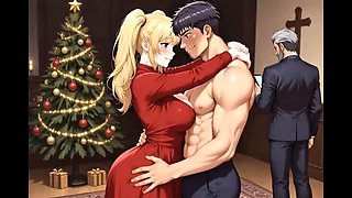Curvy Step Mom Christmas Sex Alone With Son After Dad Leaves - Big Tits BBW Blonde