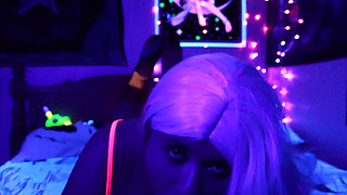 Rave Slut Sucks on a Juicy Cock