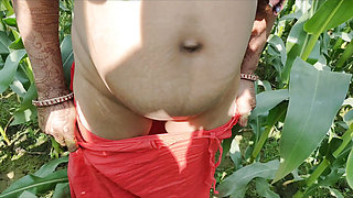 Indian Village Bhabhi Outdoor Vlog Enjoyed With Boobs Showing And Fingerings Indian Red Saree Remove Enjoyed Bhabhi Pregent