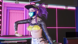 Mmd Hwasa - Na - Akali Sexy Striptease League of Legends Hentai Uncensored 4K 60fps