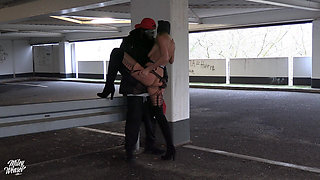 Blonde Bitch Fucked by Old BBC at the Parking Lot