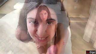 Katty West Hotel Sex - Amateur Blowjob and Doggystyle with Cum on Ass