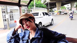 Super cute Thai teen amateur threesome