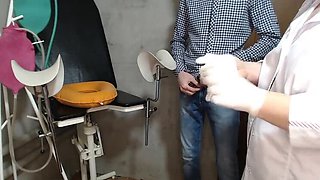 Curvy Mature Nurses Give a Handjob at Private Clinic