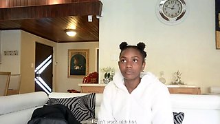 Cute African College Student Making Money