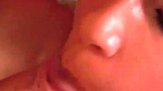 very good slutty girl getting fucked in her pussy and ass by two with the final swallow