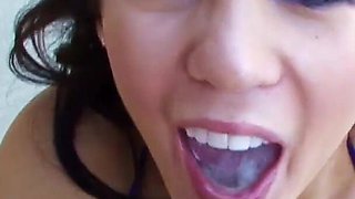 Teen Nikki Cruz POV facial deepthroat blowjob outside