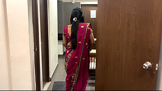 Indian desi VVIP rich lady owner's pussy fucked by her Besharam young boy maid at her own house with clear hindi conversation.