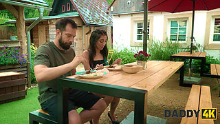 DADDY4K. Kinky Latina risked and fucked his daddy