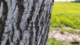 Redhead Wife Gives Risky Outdoor Blowjob to Stranger's Big Cock - Amateur Homemade