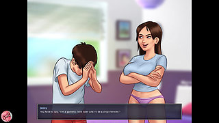 I discover my stepsister masturbating with huge dildos in her vagina (Summertime Saga #11) - Jazziuu