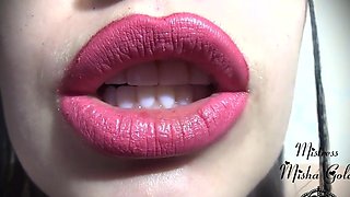 Strawberry Pink Lips JOI You Get the Privilege to Watch Me Apply My Sexy Lipgloss. I Seduce You with My Luscious Lips