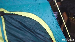 Alexis Tae Ignites Passion in Wild Tent Threesome Scene