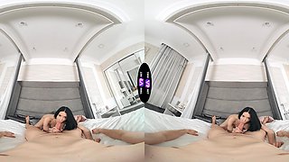 Cute hungarian teen Jasmine Jayne rides cock in vr