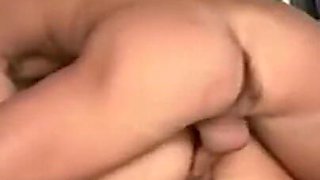 Hairy pussy fucking in dogging position in the car
