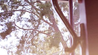 Big tits British blondie Ella stripping