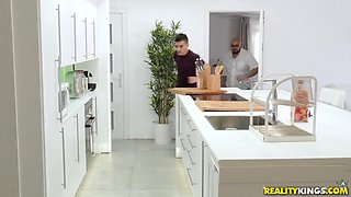 Brother's wife Naty Mellow sucks big cock and allows to drill her wet pussy