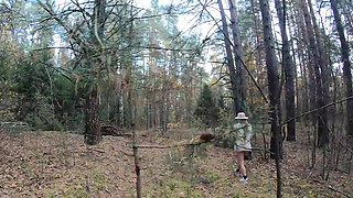Erotic Autumn Walk In The Forest