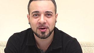 Interracial Casting, Black Girl Recive One White Huge Monster Cock