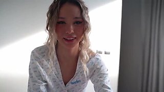 Hot Blonde Teen Karina Lin Takes Hard Cock in Tight Pussy - Amateur Doggy Style & Blowjob