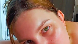 Hot MILF with Big Tits Sucking Dick with Passion