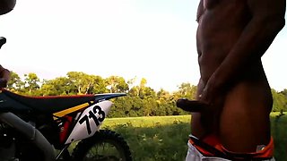 Horny redhead slut takes hard BBC pounding outdoor live at s