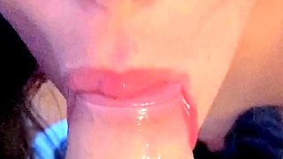 Busty brunette amateur jerking dick of lucky dude POV