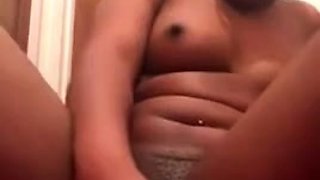 Goofing Ebony Bathroom Fully Bathroom Masturbation