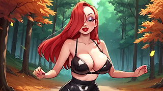 Stepsister Jessica from Who Framed Roger Rabbit Bouncing BIG TITS and Puffy Nipples