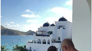 Fucking On The Balcony In Mexico Looking Over The Beach (full Video)