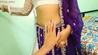 Desi Indian teen Ankita tight pussy fuck with Hindi dirty talk MMS