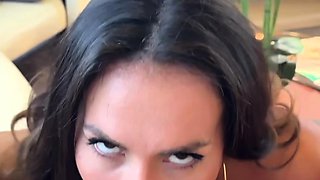 Big boobs amateur brunette girlfriend first time anal sex