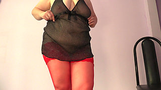 My Mature Wife Is Cheating on Me on Webcam. Chubby MILF with Big Tits.