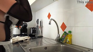 -Wash Fucking Dishes Slave -Yes Sir -Dont Forger Eat My Cuum