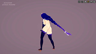 Busty Raiden Shogun Phut Hon Sexy Dance Hentai Animation