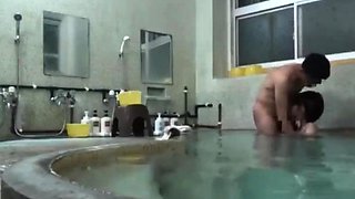 Asian Japanese Cougar Body Fucked Public Spa