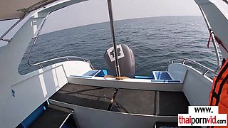 Horny Thai teenage enjoyed the summer on dick