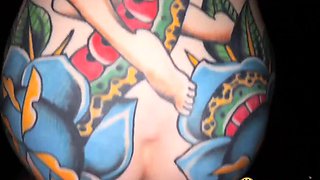 Hot tattooed bimbo amazing porn scene