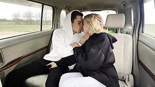 teen rough fucked in car during roadside assistance