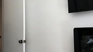 Sexy Blonde Babe With Big Boobs Strips Bra