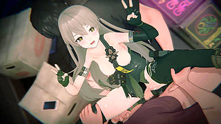 [girls' Frontline 2 Exilium] - Lainie Systematic Breach Bound T-doll & POV Sandwich DP Handjob (4k/60fps)