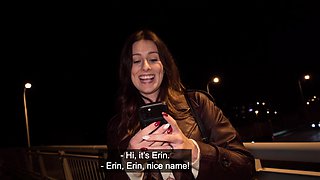 Public Agent Big tits UK MILF POV blowjob creampie