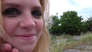 Fucking two sluts outdoors and in the car