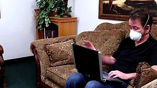 Big ass pale brunette milf with