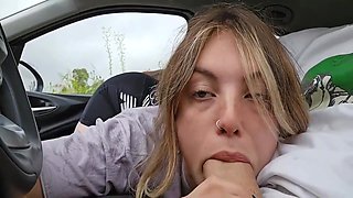 They Find Me Giving A Blowjob To My Stepbrother In The Car Cum Mouth 12 Min