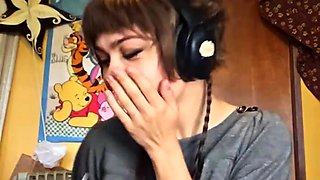 Amateur striptease and Solo masturbation