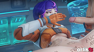 Juno Overwatch 3D - Double Penetration Tight Asshole Gangbang Gone Wrong Hardcore Animation