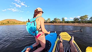 Ass getting wrecked by a massive dick during lakeside fun