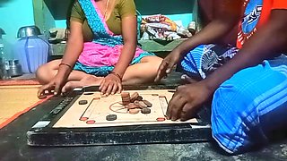 Village Bigg Boobs Aunty Bigg Boobs Aunty Carrom Board Is Playing With Man